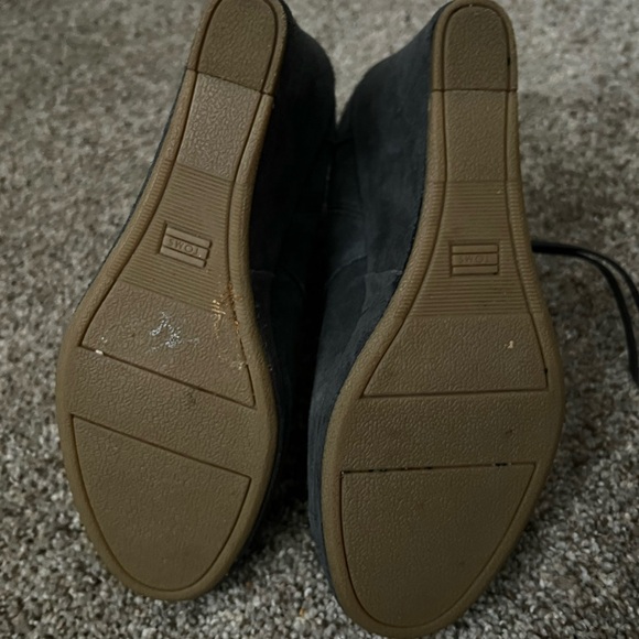 Toms grey suede wedge bootie women’s size 7.5 - Picture 6 of 6